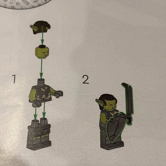 LEGO Lord Of The Rings LOR137 Orc Minifigure 10333 Barad-dur Unassembled - Picture 5 of 5